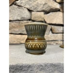 Vintage Irish Porcelain Mini Green and Blue Vase Made in Ireland, Shamrocks!